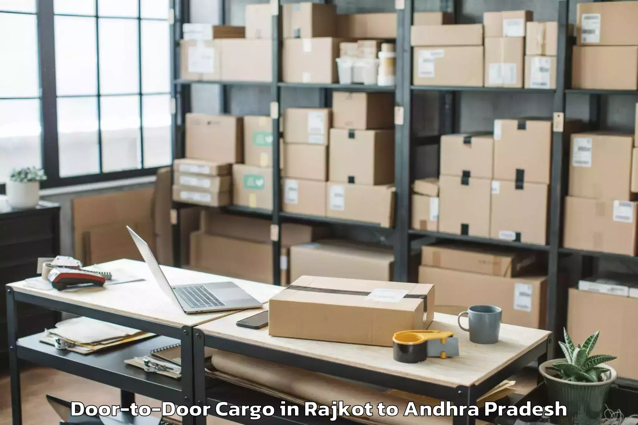 Book Rajkot to Paravada Door To Door Cargo Online